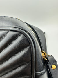 Lou Camera Bag in Quilted Black Leather GHW