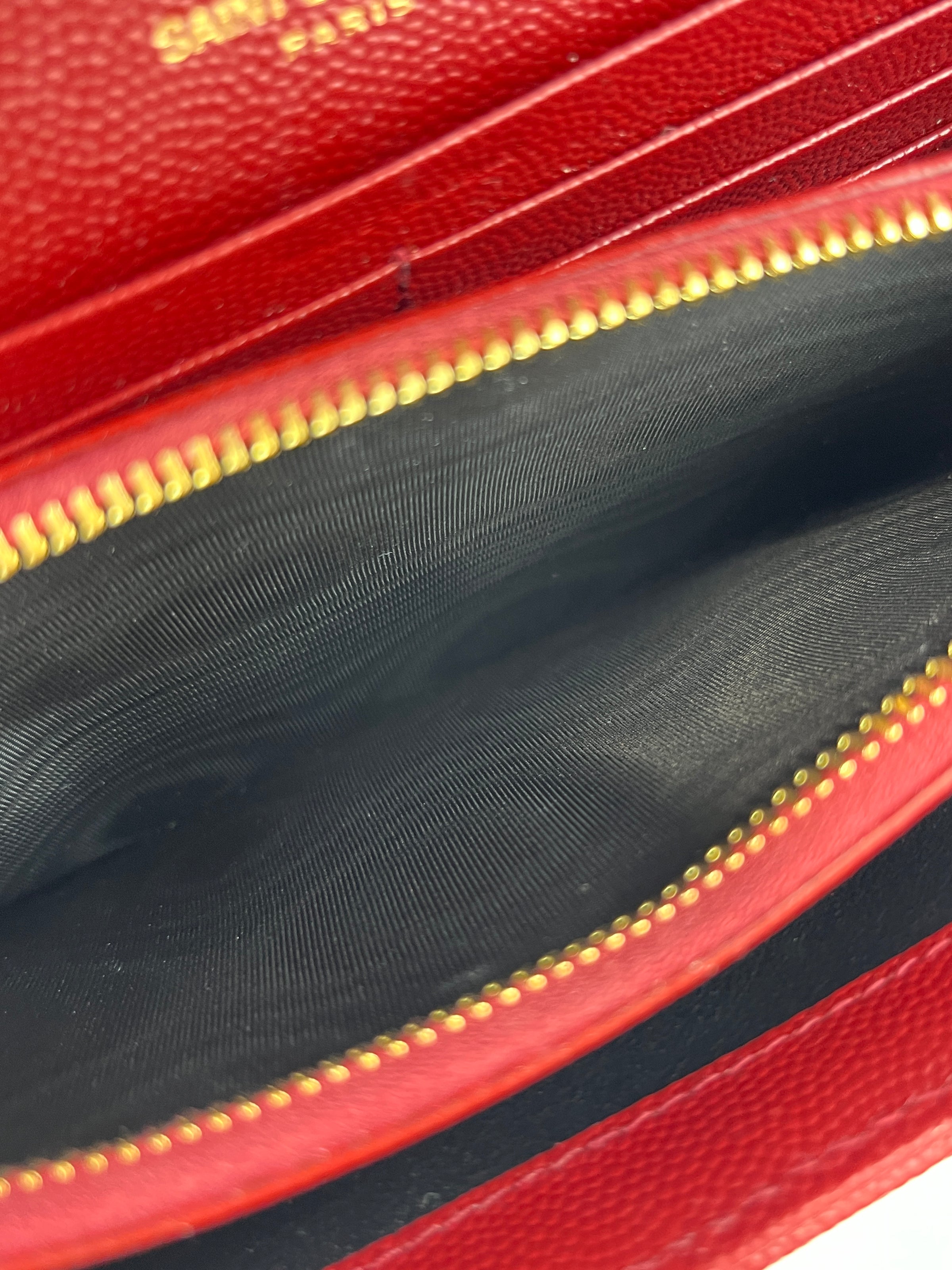 Cassandre Envelope Chain Wallet in Red GHW WOC in Red