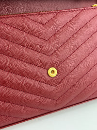 Cassandre Envelope Chain Wallet in Red GHW WOC in Red