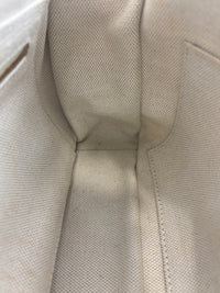Off White Lurex Knit Fabric Roman Stud Shoulder Bag