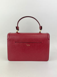 Seila Top Handle Bag Dark Red
