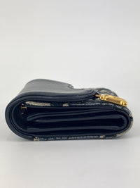 Saddle Lotus Wallet Blue Dior Oblique Jacquard