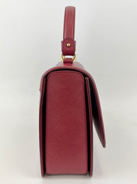 Seila Top Handle Bag Dark Red
