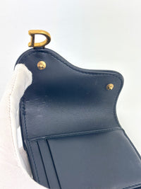 Saddle Lotus Wallet Blue Dior Oblique Jacquard