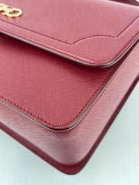 Seila Top Handle Bag Dark Red