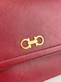 Seila Top Handle Bag Dark Red
