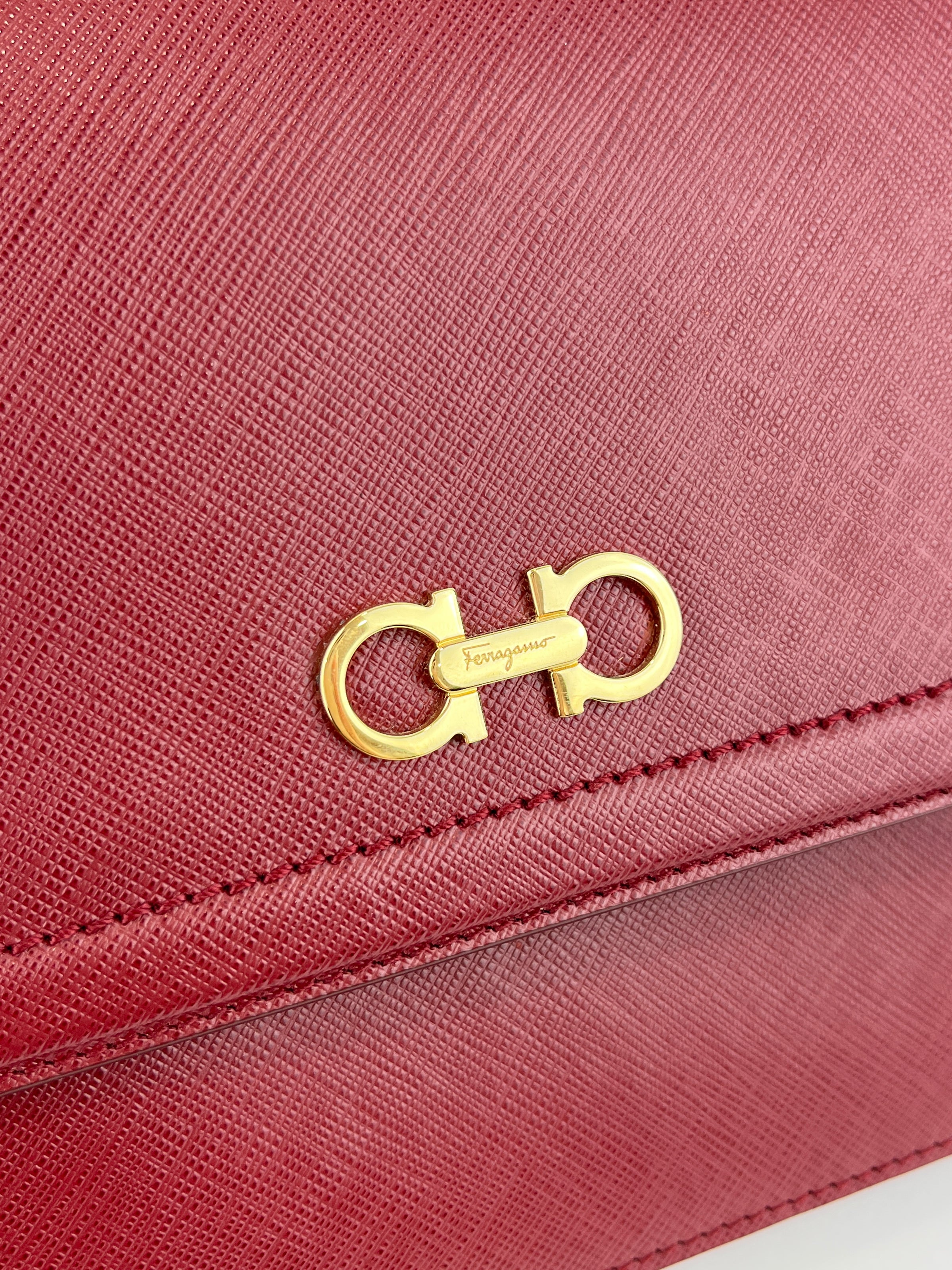 Seila Top Handle Bag Dark Red