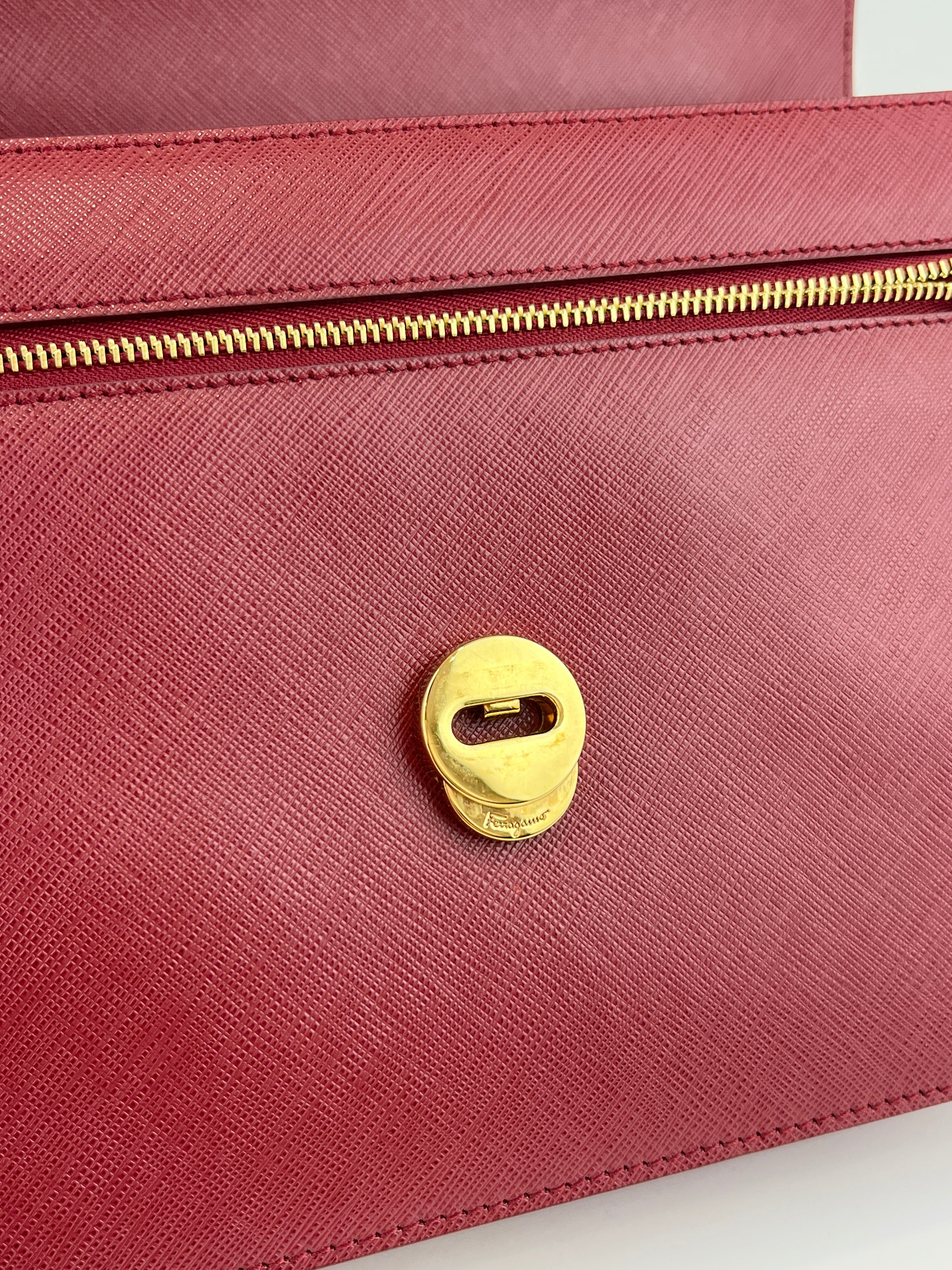 Seila Top Handle Bag Dark Red