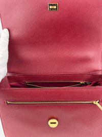 Seila Top Handle Bag Dark Red