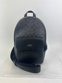 Turnlock Sling Pack Black in Signature Canvas