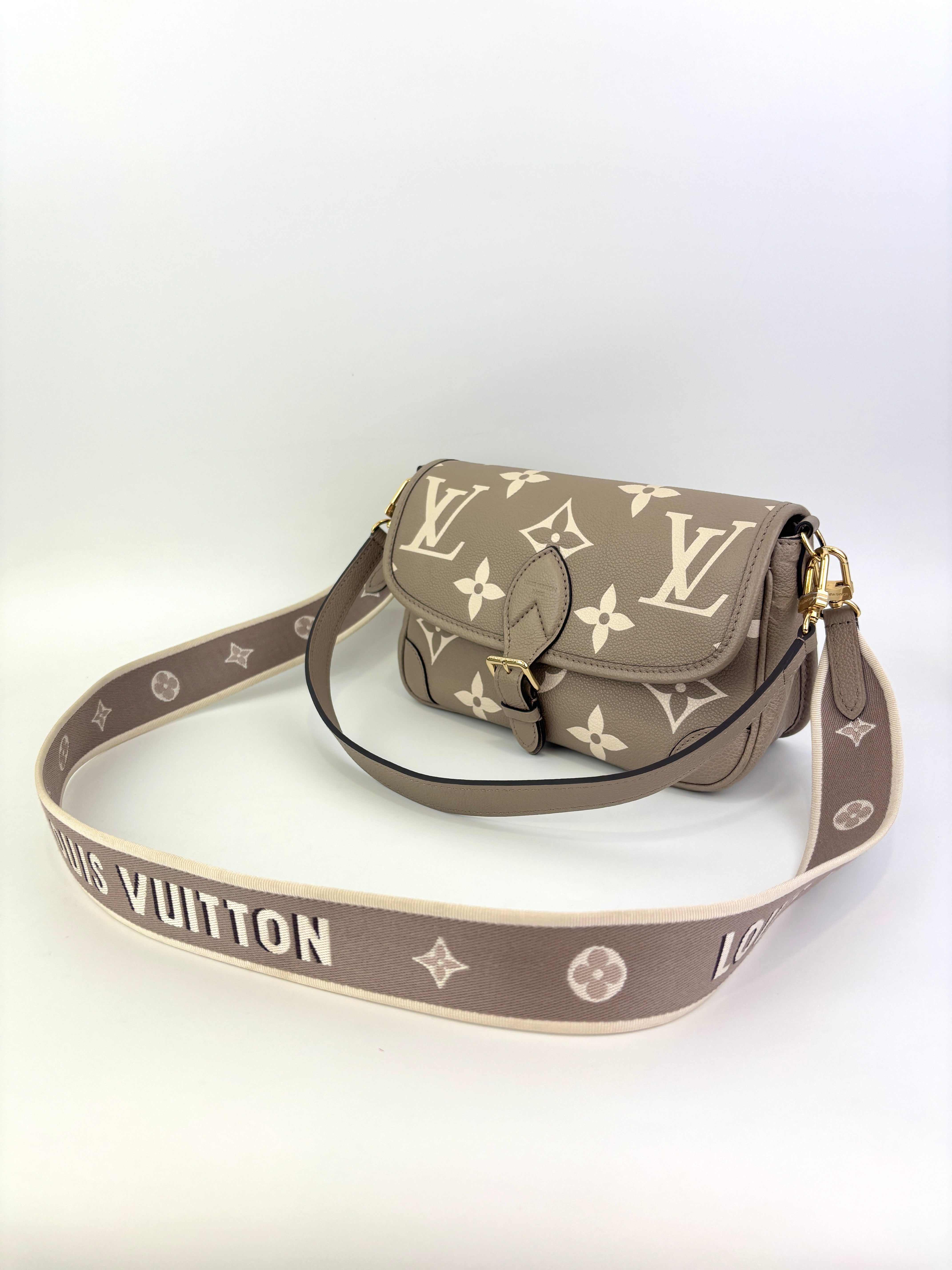 Louis Vuitton Diane Empreinte Tourterelle Beige Cream | Glampot