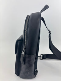 Turnlock Sling Pack Black in Signature Canvas