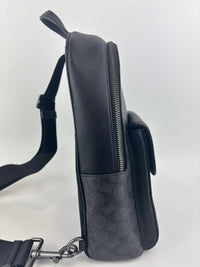 Turnlock Sling Pack Black in Signature Canvas