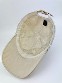 M7059M Monogram Jacquard Beige Denim Baseball Cap