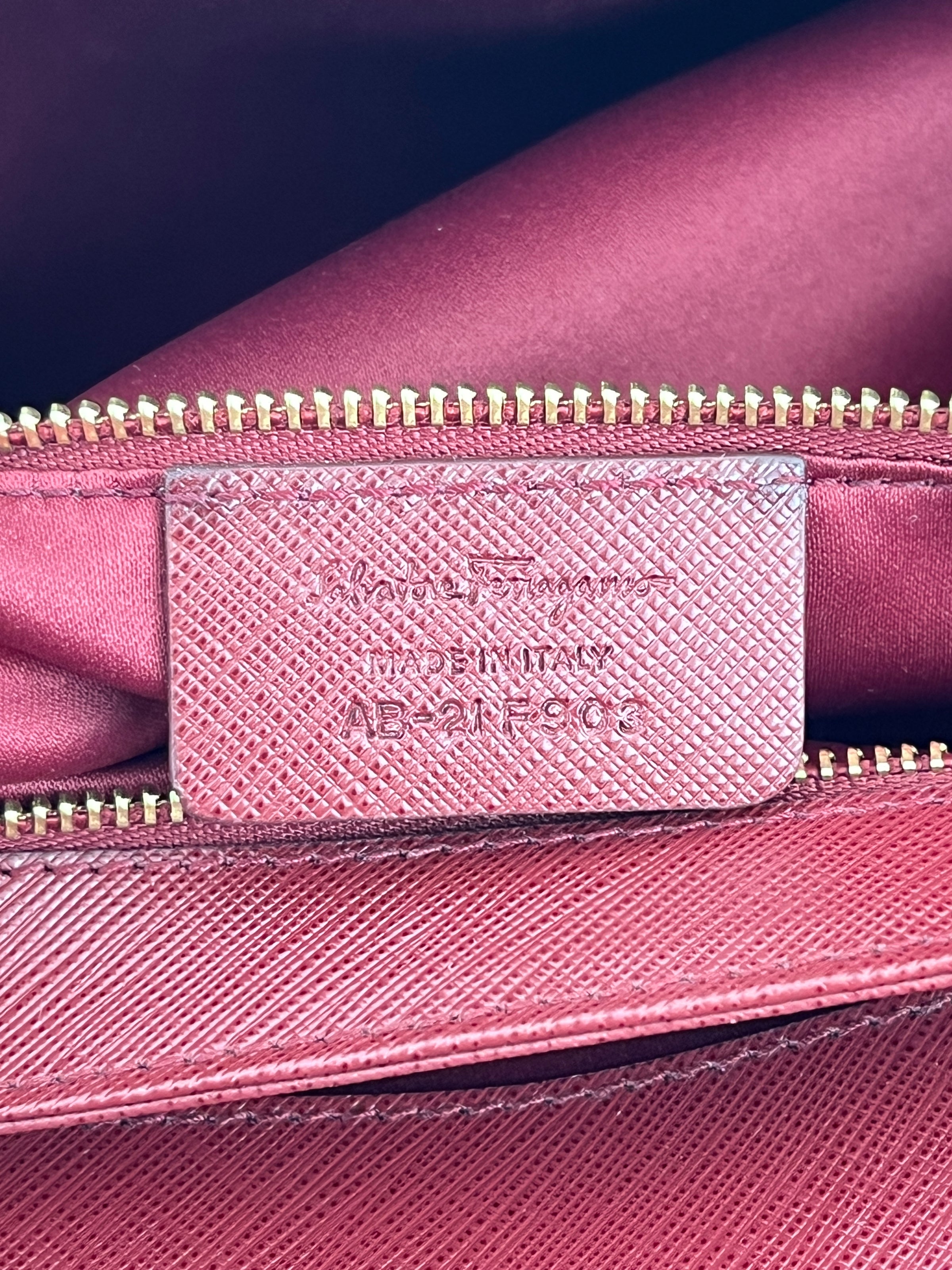 Seila Top Handle Bag Dark Red