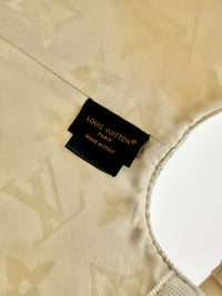 M7059M Monogram Jacquard Beige Denim Baseball Cap