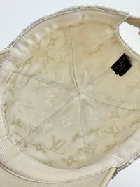 M7059M Monogram Jacquard Beige Denim Baseball Cap