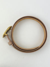 BB Croc-Effect Leather Belt Rosé des Sables 85cm
