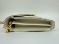 Classic Cassandre Grain De Poudre Leather Blanc Vintage Chain Wallet