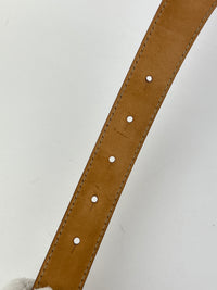 BB Croc-Effect Leather Belt Rosé des Sables 85cm