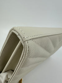 Classic Cassandre Grain De Poudre Leather Blanc Vintage Chain Wallet