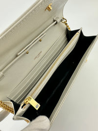 Classic Cassandre Grain De Poudre Leather Blanc Vintage Chain Wallet