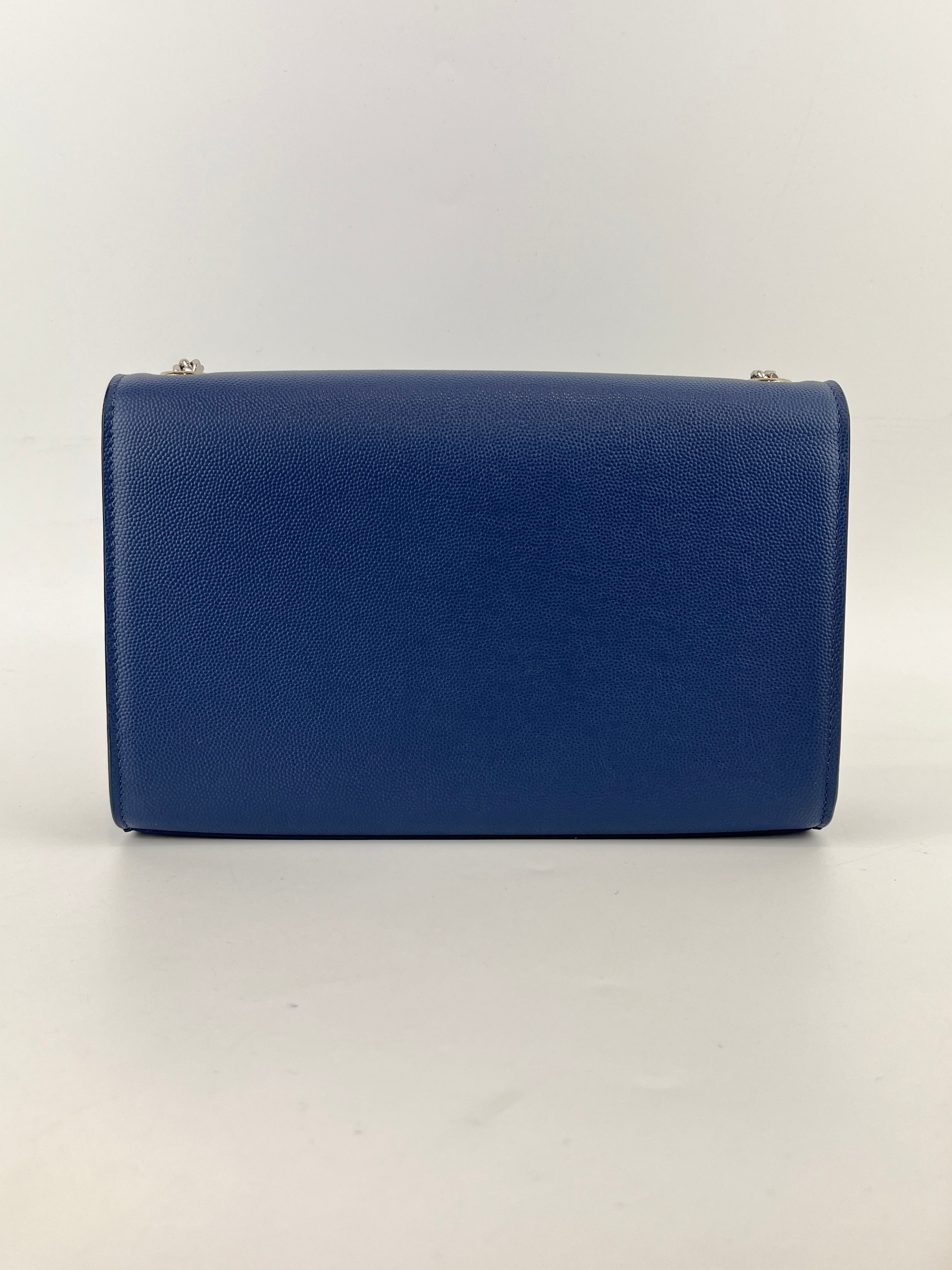 Blue 364021 Kate Medium in Grain De Poudre Embossed Leather
