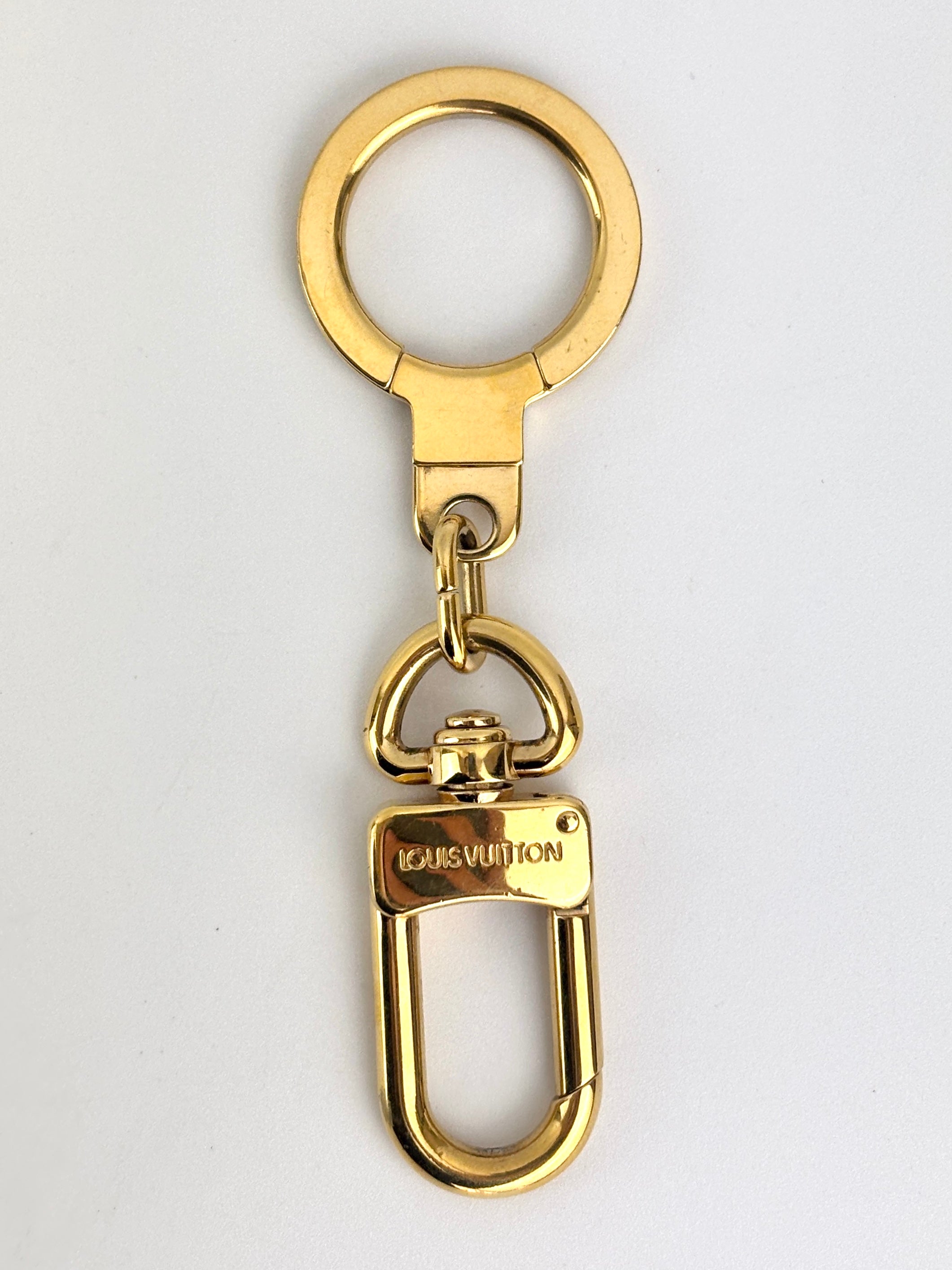 Gold Tone Anneau Cles Mousqueton Key Ring