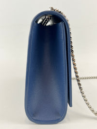 Blue 364021 Kate Medium in Grain De Poudre Embossed Leather