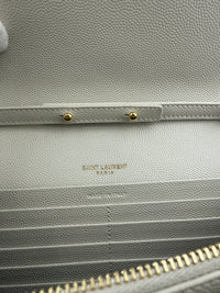 Classic Cassandre Grain De Poudre Leather Blanc Vintage Chain Wallet