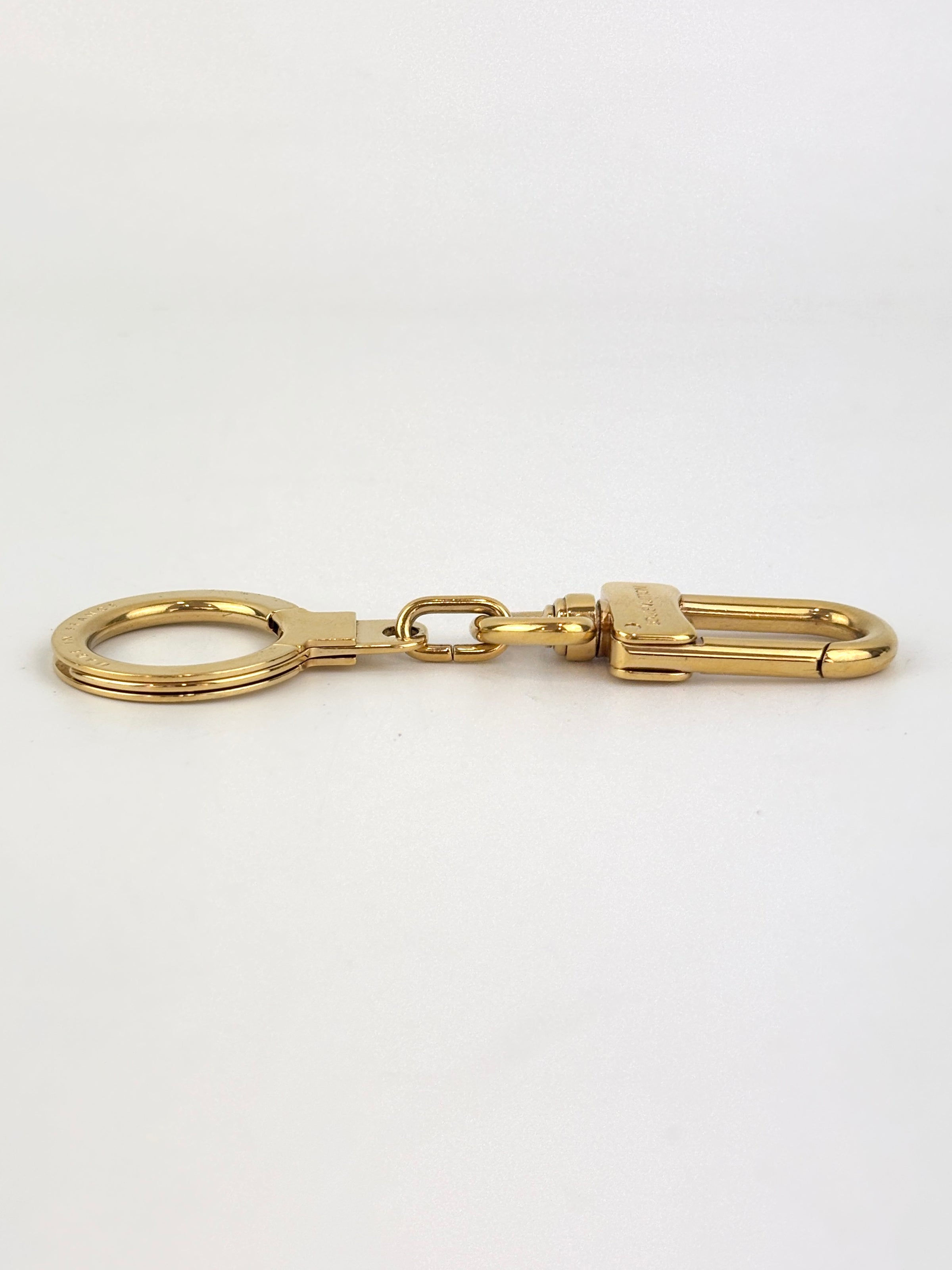 Gold Tone Anneau Cles Mousqueton Key Ring