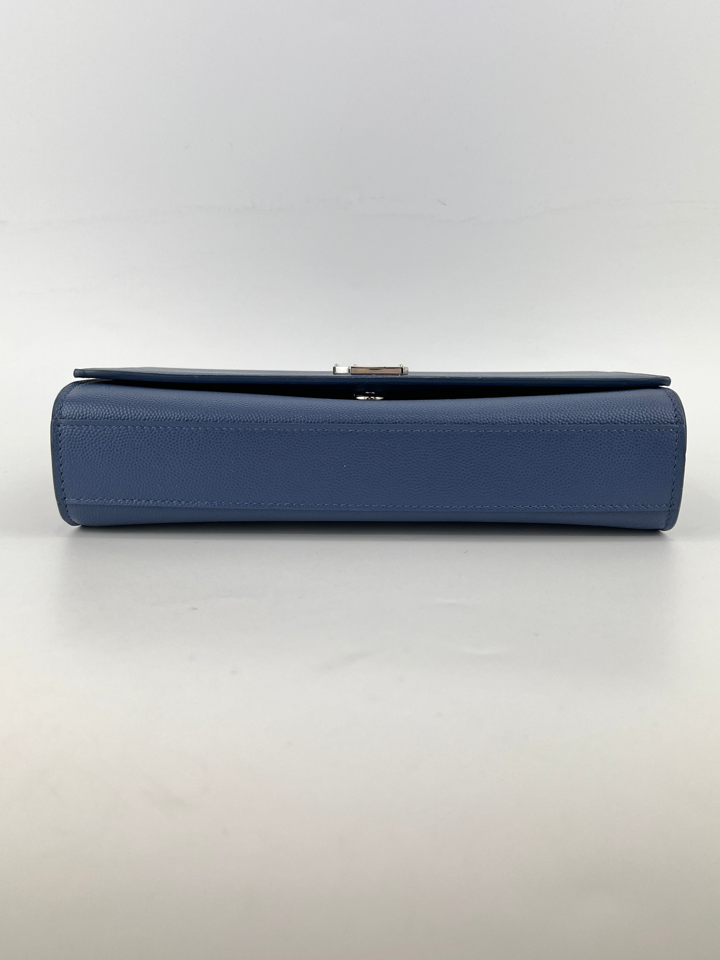Blue 364021 Kate Medium in Grain De Poudre Embossed Leather