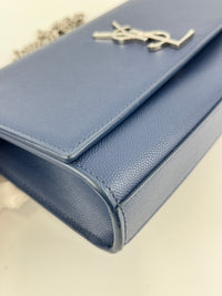 Blue 364021 Kate Medium in Grain De Poudre Embossed Leather
