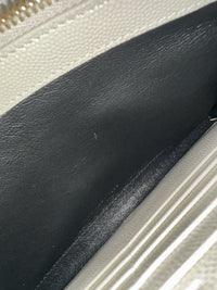 Classic Cassandre Grain De Poudre Leather Blanc Vintage Chain Wallet