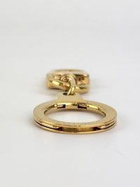 Gold Tone Anneau Cles Mousqueton Key Ring