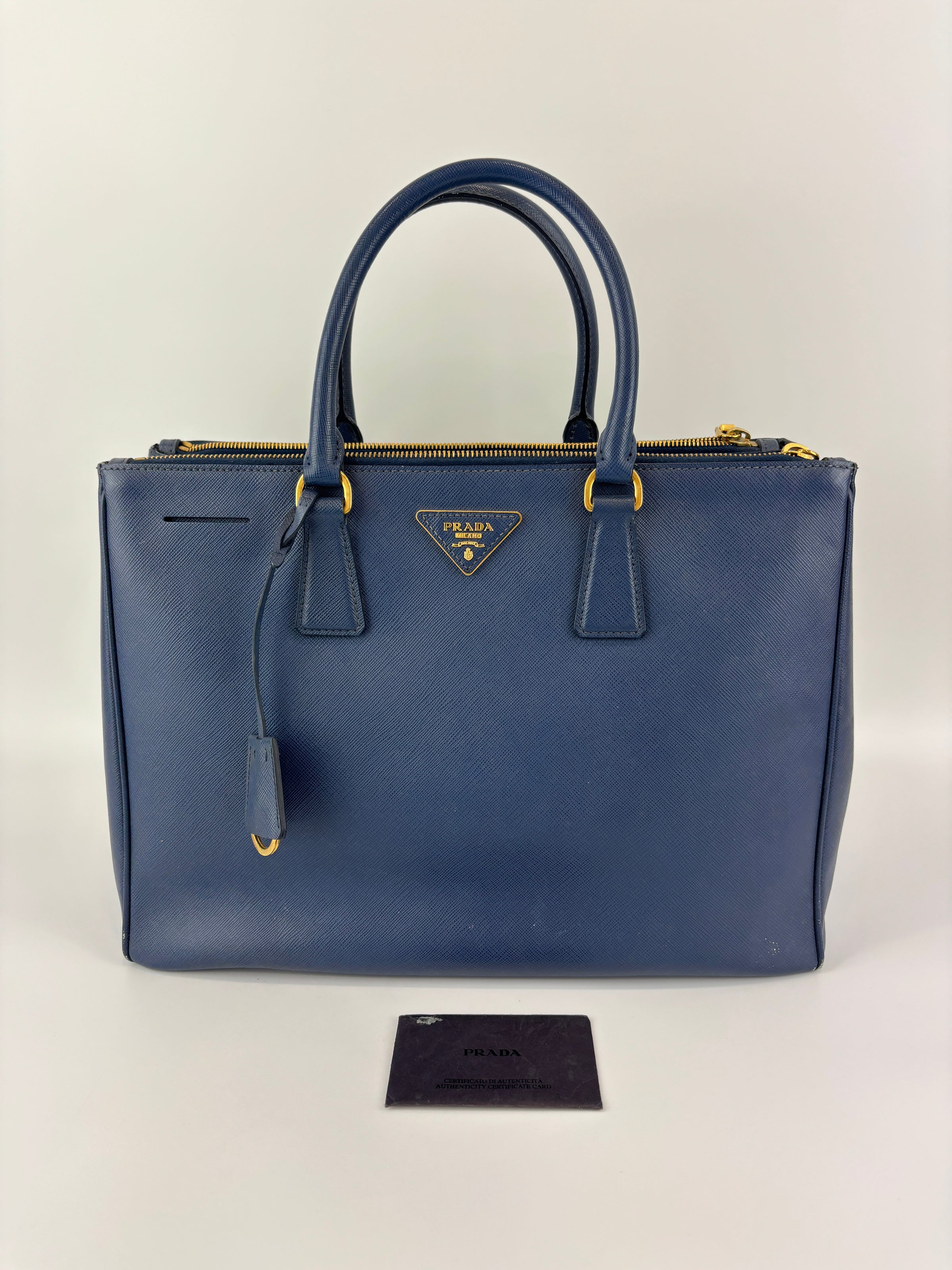 BN1786 Saffiano Lux Tote Large Navy