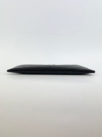 504922 Black Matelasse Quilted Monogram Bill Pouch