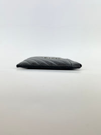 504922 Black Matelasse Quilted Monogram Bill Pouch