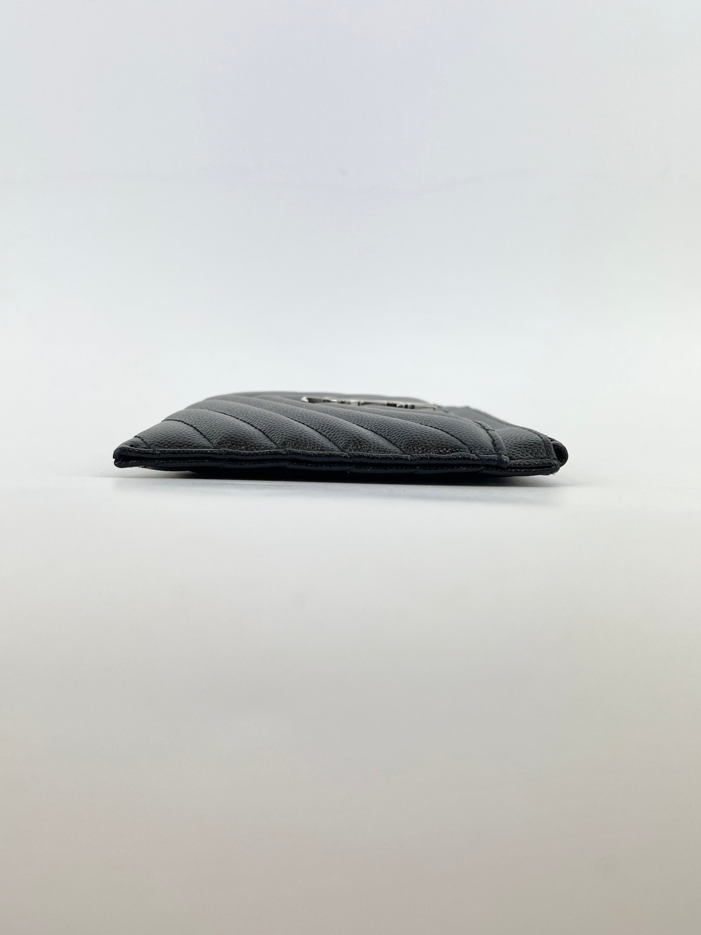 504922 Black Matelasse Quilted Monogram Bill Pouch