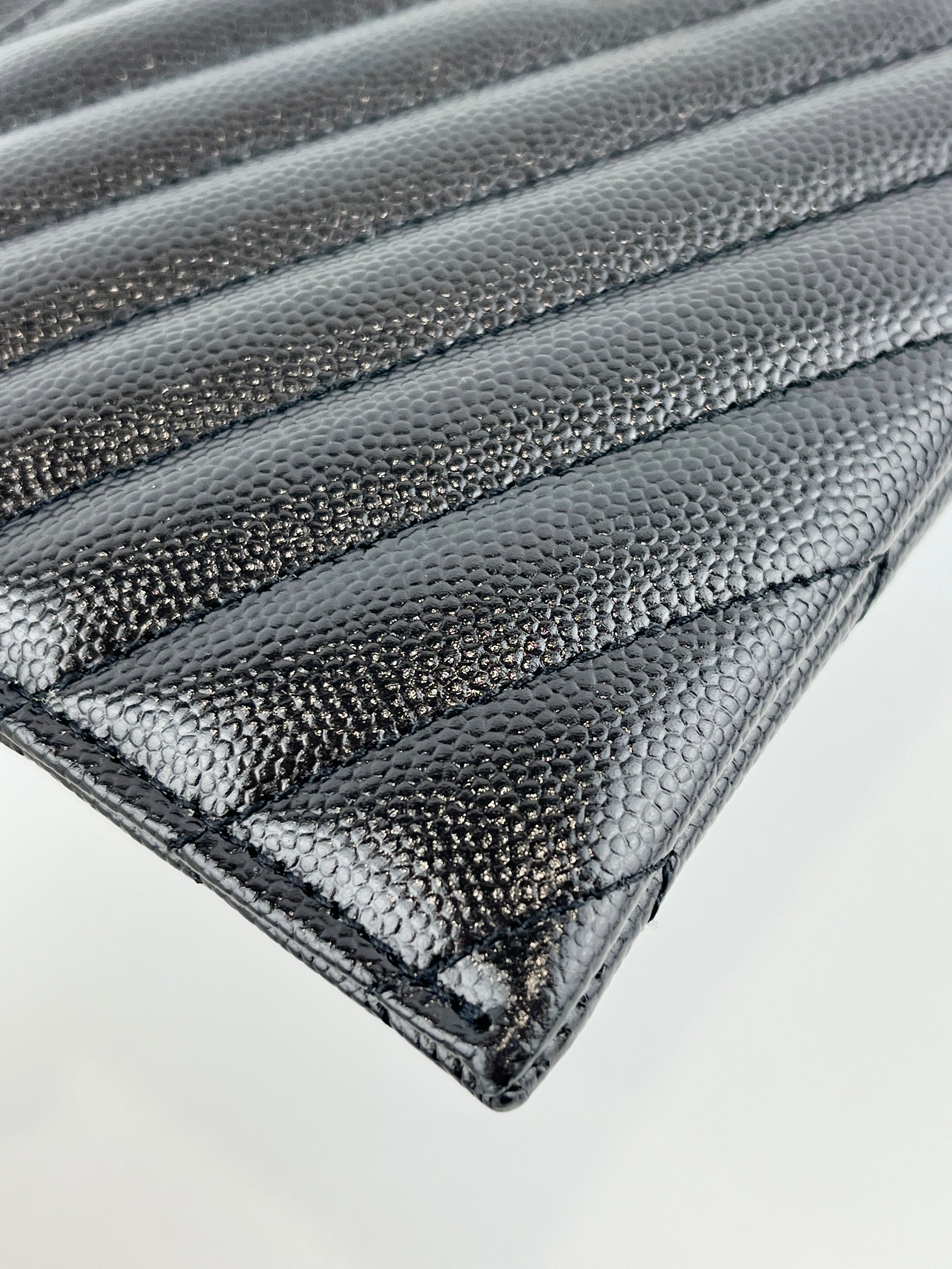 504922 Black Matelasse Quilted Monogram Bill Pouch