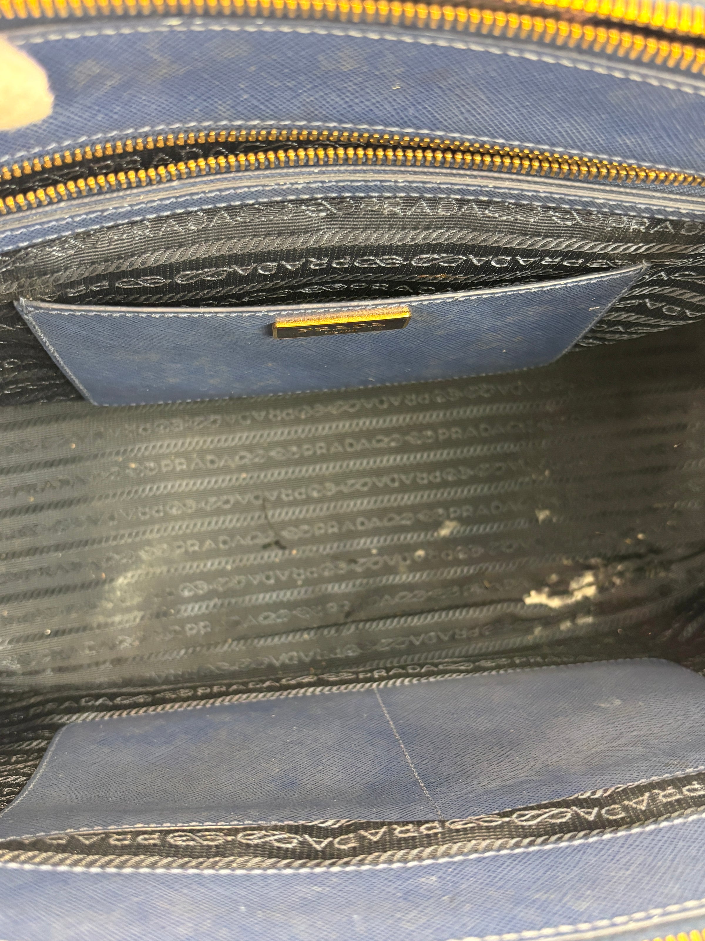 BN1786 Saffiano Lux Tote Large Navy