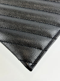 504922 Black Matelasse Quilted Monogram Bill Pouch