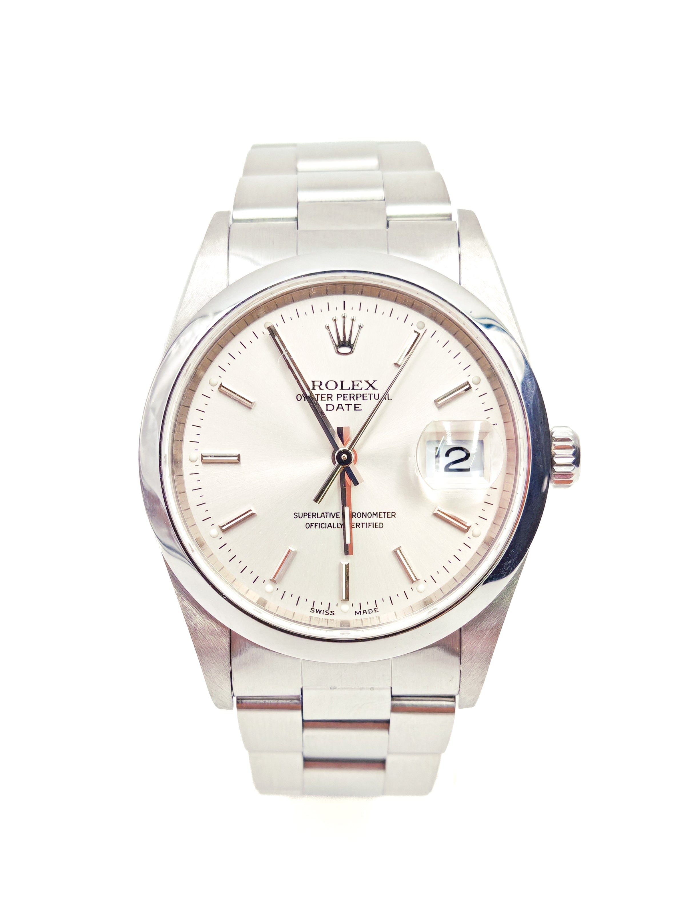 Oyster Perpetual Date 34 Silver