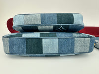 Multi Pochette Accessoires Denim Monogram Patchwork Check Blue/Red