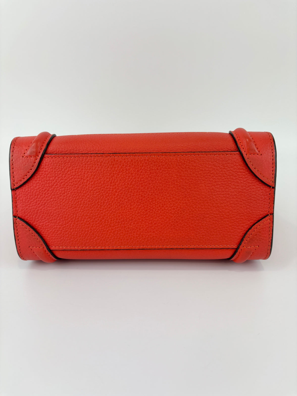 Nano Luggage in Red Grained Leather