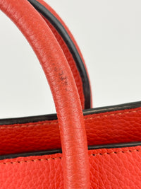 Nano Luggage in Red Grained Leather
