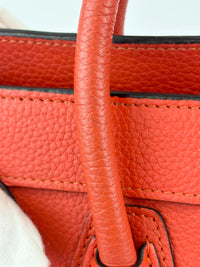 Nano Luggage in Red Grained Leather