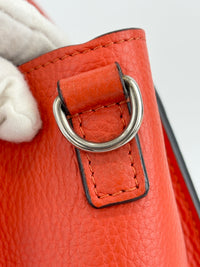 Nano Luggage in Red Grained Leather