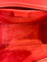 Nano Luggage in Red Grained Leather