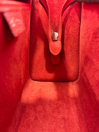 Nano Luggage in Red Grained Leather